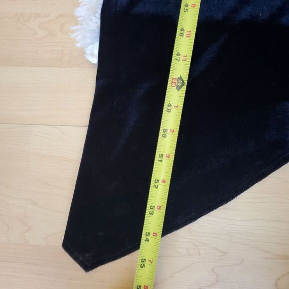 Ariana by Rachel Kaye Y2K Velvet Asimetrical 90s Dress Size 12 Back Vintage Goth - Picture 7 of 8
